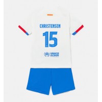 Fotballdrakt Barn Barcelona Andreas Christensen #15 Bortedraktsett 2023-24 Kortermet (+ Korte bukser)